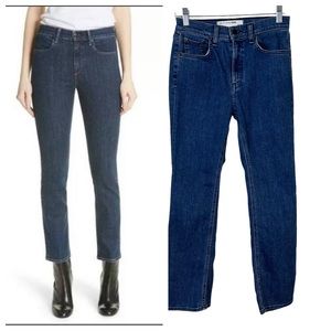 Rag & Bone Dark Wash High Rise Straight Leg Cropped/Ankle Jeans.